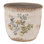 Clayre & Eef | Bloempot Binnen Beige Geel ø 13x11 cm | 6CE1607S Clayre & Eef | Bloempot Binnen Beige Geel ø 13x11 cm | 6CE1607S