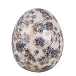 Clayre & Eef | Decoratie Beeld Ei Beige Blauw ø 9x12 cm | 6CE1620S Clayre & Eef | Decoratie Beeld Ei Beige Blauw ø 9x12 cm | 6CE1620S