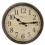 Clayre & Eef | Wandklok Bruin ø 30x4 cm / 1xAA | 6KL0806 Clayre & Eef | Wandklok Bruin ø 30x4 cm / 1xAA | 6KL0806