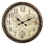 Clayre & Eef | Wandklok Bruin Beige ø 50x5 cm / 1xAA | 6KL0813 Clayre & Eef | Wandklok Bruin Beige ø 50x5 cm / 1xAA | 6KL0813