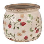 Clayre & Eef | Bloempot Binnen Beige Rood ø 16x13 cm | 6CE1632M Clayre & Eef | Bloempot Binnen Beige Rood ø 16x13 cm | 6CE1632M