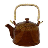 Clayre & Eef | Theepot Bruin ø 14x12 cm / 750 ml | 6CETE0136 Clayre & Eef | Theepot Bruin ø 14x12 cm / 750 ml | 6CETE0136