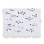 Clayre & Eef | Gastendoekje Wit Blauw 40x66 cm | CTSSF Clayre & Eef | Gastendoekje Wit Blauw 40x66 cm | CTSSF