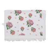 Clayre & Eef | Gastendoekje Wit Roze 40x66 cm | CTVTG Clayre & Eef | Gastendoekje Wit Roze 40x66 cm | CTVTG