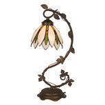 Clayre & Eef | Tiffany Tafellamp Wit ø 18x53 cm E14/max 1x25W | 5LL-6355 Clayre & Eef | Tiffany Tafellamp Wit ø 18x53 cm E14/max 1x25W | 5LL-6355