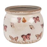 Clayre & Eef | Bloempot Binnen Beige ø 12x10 cm | 6CE1662S Clayre & Eef | Bloempot Binnen Beige ø 12x10 cm | 6CE1662S