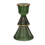 Clayre & Eef | Kandelaar Groen ø 6x10 cm | 6GL4396GR