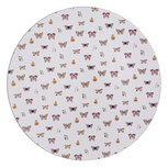 Clayre & Eef | Onderbord Wit Roze ø 33x1 cm | BPD85