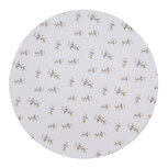 Clayre & Eef | Onderbord Wit Groen ø 33x1 cm | OLF85 Clayre & Eef | Onderbord Wit Groen ø 33x1 cm | OLF85