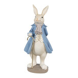 Clayre & Eef | Decoratie Konijn Beige blauw 12x9x26 cm | 6PR4017 Clayre & Eef | Decoratie Konijn Beige blauw 12x9x26 cm | 6PR4017