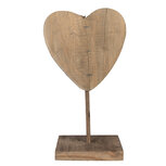 Clayre & Eef | Decoratie Hart Bruin 15x8x27 cm | 6H2377 Clayre & Eef | Decoratie Hart Bruin 15x8x27 cm | 6H2377