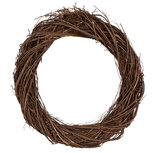 Clayre & Eef | Decoratie Krans Bruin ø 45x7 cm | 6RO0602XL