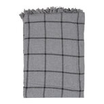 Clayre & Eef | Plaid Grijs Zwart 125x150 cm | KT060.136 Clayre & Eef | Plaid Grijs Zwart 125x150 cm | KT060.136