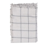 Clayre & Eef | Plaid Wit, Grijs 125x150 cm | KT060.137 Clayre & Eef | Plaid Wit, Grijs 125x150 cm | KT060.137