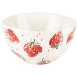 Dekoratief | Bowl m/aardbeien, wit/rood, keramiek, 16x12x7cm | A240794 Dekoratief | Bowl m/aardbeien, wit/rood, keramiek, 16x12x7cm | A240794