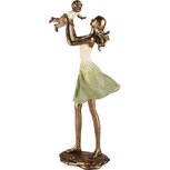 Dekoratief | Mama staand m/baby, brons, resina, 17x11x37cm | A230241 Dekoratief | Mama staand m/baby, brons, resina, 17x11x37cm | A230241