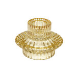 Dekoratief | Kaarsenhouder, goud, glas, 8x8x6cm | A244044