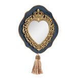 Clayre & Eef | Wandspiegel Blauw Goudkleurig 19x3x22 cm | 62S294 Clayre & Eef | Wandspiegel Blauw Goudkleurig 19x3x22 cm | 62S294