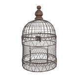 Clayre & Eef | Vogelkooi Decoratie Bruin ø 20x35 cm | 6Y5519 Clayre & Eef | Vogelkooi Decoratie Bruin ø 20x35 cm | 6Y5519