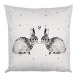 Clayre & Eef | Kussenhoes Wit Grijs 45x45 cm | BSL22 Clayre & Eef | Kussenhoes Wit Grijs 45x45 cm | BSL22
