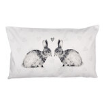 Clayre & Eef | Kussenhoes Wit Grijs 30x50 cm | BSL36 Clayre & Eef | Kussenhoes Wit Grijs 30x50 cm | BSL36