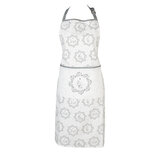 Clayre & Eef | Keukenschort Wit Grijs 70x85 cm | LGC41