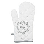 Clayre & Eef | Ovenwant Wit Grijs 18x30 cm | LGD44 Clayre & Eef | Ovenwant Wit Grijs 18x30 cm | LGD44