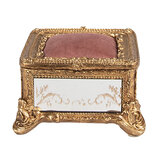 Clayre & Eef | Sieradendoos Goudkleurig 12x12x7 cm | 6PR4132 Clayre & Eef | Sieradendoos Goudkleurig 12x12x7 cm | 6PR4132