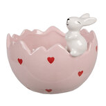 Clayre & Eef | Decoratie schaal Roze Wit 13x12x10 cm | 6CE1694 Clayre & Eef | Decoratie schaal Roze Wit 13x12x10 cm | 6CE1694