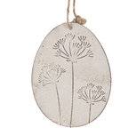 Clayre & Eef | Decoratie Hanger ei Wit 10x8 cm | 6Y5580 Clayre & Eef | Decoratie Hanger ei Wit 10x8 cm | 6Y5580