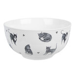 Clayre & Eef | Soepkom Wit Grijs ø 14x7 cm / 500 ml | CAKYBO Clayre & Eef | Soepkom Wit Grijs ø 14x7 cm / 500 ml | CAKYBO