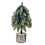 Clayre & Eef | Kunstkerstboom Groen Wit 11x11x25 cm | 65573 Clayre & Eef | Kunstkerstboom Groen Wit 11x11x25 cm | 65573