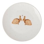 Clayre & Eef | Servies Ontbijtbord Wit Bruin ø 20x2 cm | BSLCDP Clayre & Eef | Servies Ontbijtbord Wit Bruin ø 20x2 cm | BSLCDP
