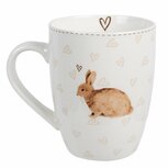 Clayre & Eef | Mok Wit Bruin 12x8x10 cm / 350 ml | BSLCMU Clayre & Eef | Mok Wit Bruin 12x8x10 cm / 350 ml | BSLCMU