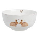Clayre & Eef | Soepkom Wit Bruin ø 14x7 cm / 500 ml | BSLCBO Clayre & Eef | Soepkom Wit Bruin ø 14x7 cm / 500 ml | BSLCBO