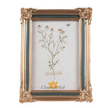Clayre & Eef | Fotolijst Goudkleurig Groen 13x2x18 cm / 10x15 cm | 2F1148 Clayre & Eef | Fotolijst Goudkleurig Groen 13x2x18 cm / 10x15 cm | 2F1148