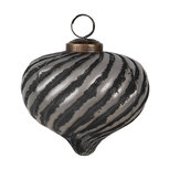 Clayre & Eef | Kerstbal Zwart ø 10x9 cm | 6GL4681 Clayre & Eef | Kerstbal Zwart ø 10x9 cm | 6GL4681