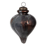 Clayre & Eef | Kerstbal Zwart ø 10x15 cm | 6GL4700 Clayre & Eef | Kerstbal Zwart ø 10x15 cm | 6GL4700