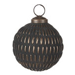 Clayre & Eef | Kerstbal Grijs ø 8x8 cm | 6GL4704 Clayre & Eef | Kerstbal Grijs ø 8x8 cm | 6GL4704