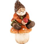 Dekoratief | Herfstman op paddenstoel, oranje/groen, magnesium, 16x16x30cm | A245025 Dekoratief | Herfstman op paddenstoel, oranje/groen, magnesium, 16x16x30cm | A245025