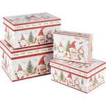 Dekoratief | Set 4 dozen rechthoek 'Friendly Gnomes', karton, 23x16x12cm | A245046 Dekoratief | Set 4 dozen rechthoek 'Friendly Gnomes', karton, 23x16x12cm | A245046