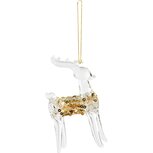 Dekoratief | Hanger rendier, goud/transparant, glas, 5x3x10cm | A245051 Dekoratief | Hanger rendier, goud/transparant, glas, 5x3x10cm | A245051