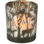 Dekoratief | Theelichthouder 'Misty Forest', glas, 7x7x8cm | A245084 Dekoratief | Theelichthouder 'Misty Forest', glas, 7x7x8cm | A245084