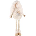 Dekoratief | Pop gnoom uitrekbaar, beige, stof, 19x14x81cm | A245090 Dekoratief | Pop gnoom uitrekbaar, beige, stof, 19x14x81cm | A245090