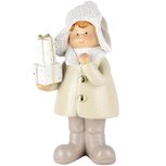 Dekoratief | Winterjongen staand m/cadeautjes, creme, resina, 13x9x27cm | A245121 Dekoratief | Winterjongen staand m/cadeautjes, creme, resina, 13x9x27cm | A245121