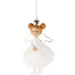 Dekoratief | Hanger engeltje, wit, resina, LED, 9x6x14cm | A245137 Dekoratief | Hanger engeltje, wit, resina, LED, 9x6x14cm | A245137