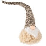 Dekoratief | Pop gnoom, beige/wit, stof, 14x14x48cm | A245205 Dekoratief | Pop gnoom, beige/wit, stof, 14x14x48cm | A245205