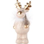 Dekoratief | Rendier staand m/boompje, beige/goud, TC, 12x12x29cm | A245207 Dekoratief | Rendier staand m/boompje, beige/goud, TC, 12x12x29cm | A245207