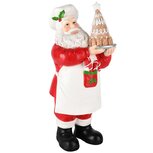 Dekoratief | Santa bakker staand m/taart, resina, 13x13x28cm | A245240 Dekoratief | Santa bakker staand m/taart, resina, 13x13x28cm | A245240