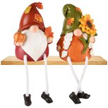 Dekoratief | Herfstgnoompje m/hangbeentjes, resina, 9x7x19cm, set van 2 stuks | A245243 Dekoratief | Herfstgnoompje m/hangbeentjes, resina, 9x7x19cm, set van 2 stuks | A245243